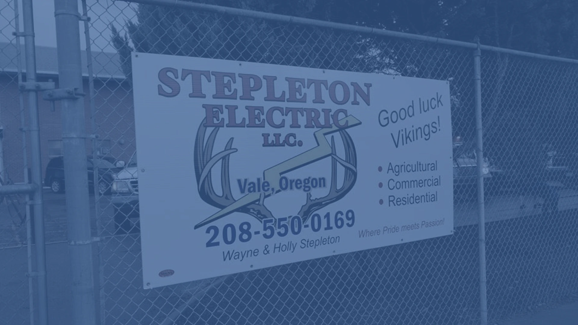 chain link with a stepleton electric banner vale or